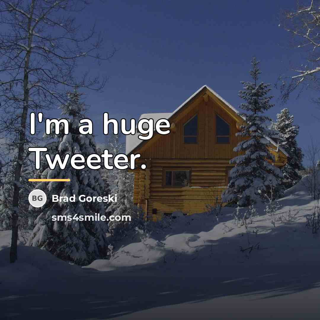 “I'm a huge Tweeter.…” quote by Brad Goreski