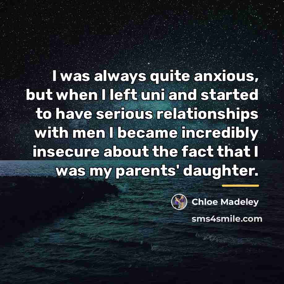“I was always quite anxious, but when I left uni…” quote by Chloe Madeley