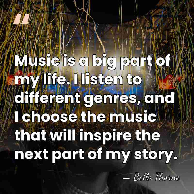 Music is a big part of my life. I listen to different&hellip; - Bella Thorne