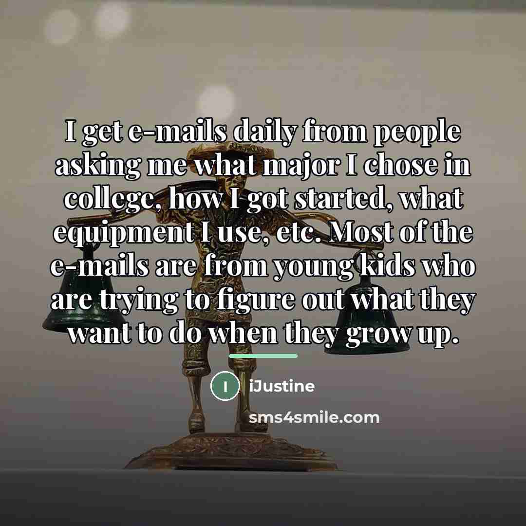 “I get e-mails daily from people asking me what major…” quote by iJustine