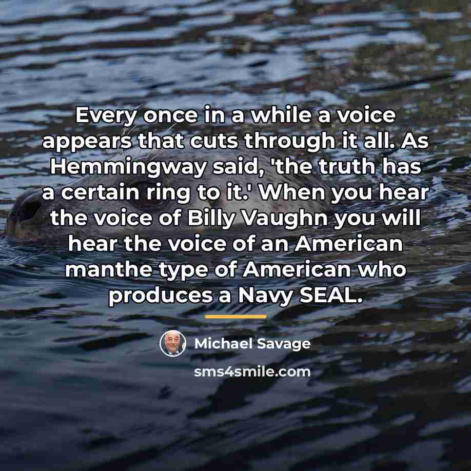 “Every once in a while a voice appears that cuts…” quote by Michael Savage