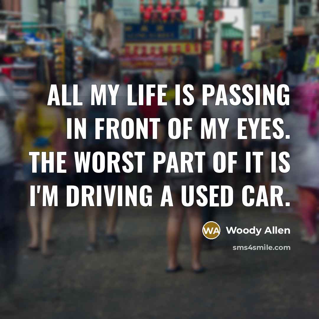 “All my life is passing in front of my eyes.…” quote by Woody Allen