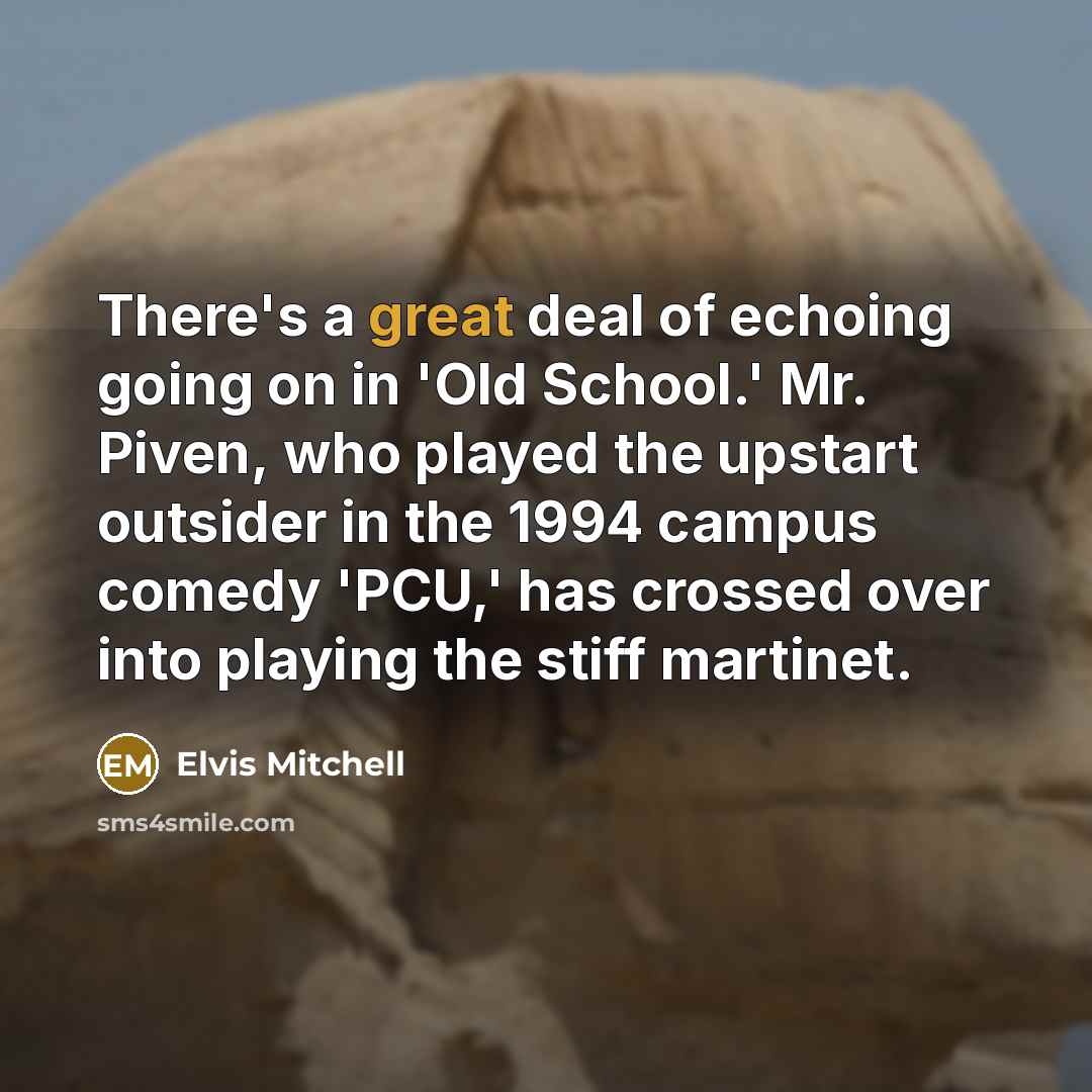 “There's a great deal of echoing going on in 'Old…” quote by Elvis Mitchell