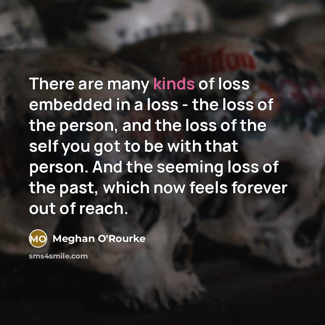 “There are many kinds of loss embedded in a loss…” quote by Meghan O'Rourke