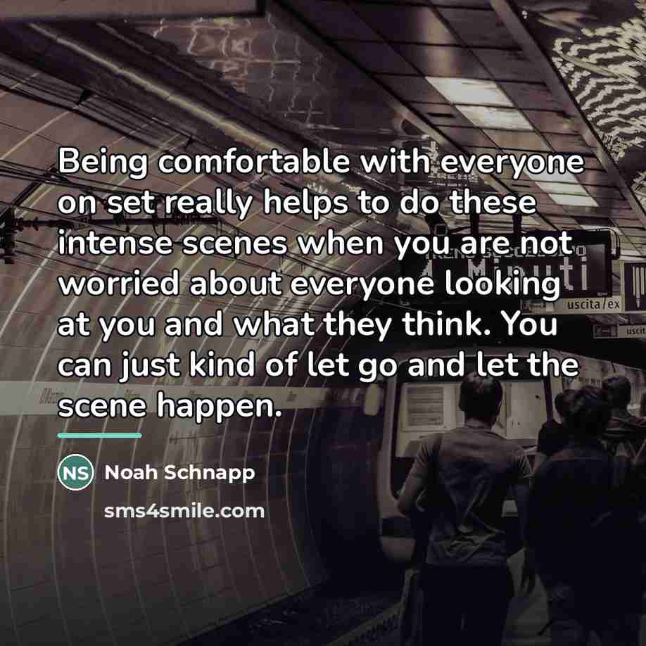 “Being comfortable with everyone on set really helps to do…” quote by Noah Schnapp