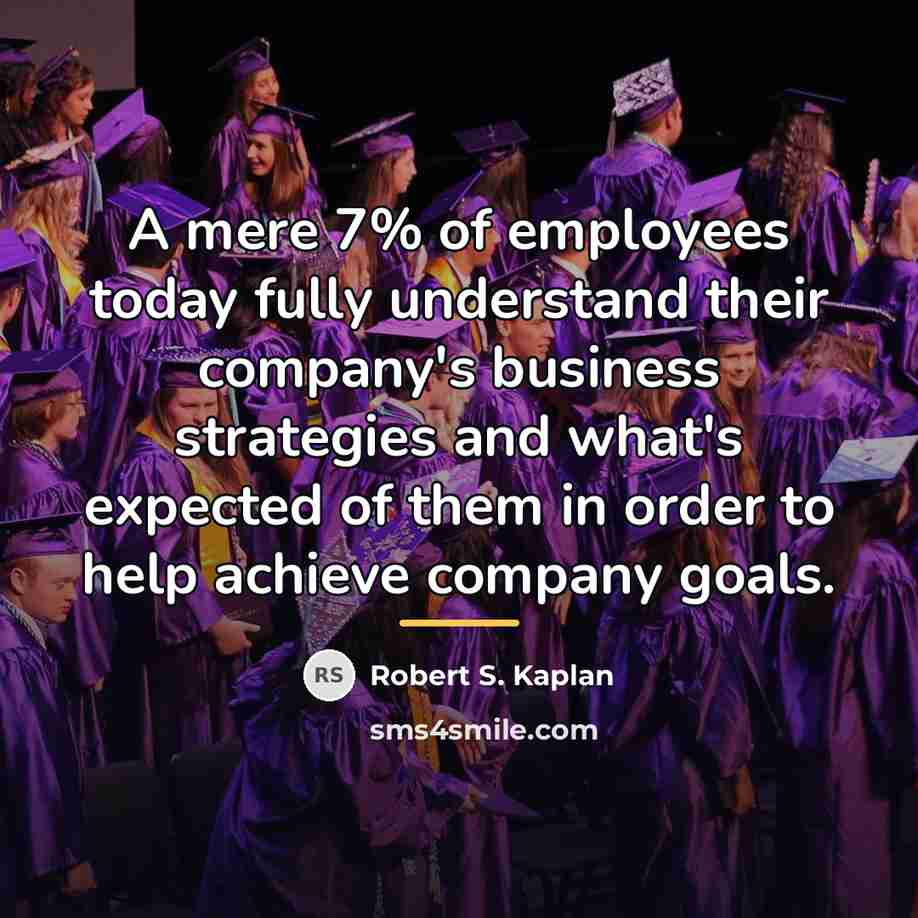 “A mere 7% of employees today fully understand their company's…” quote by Robert S. Kaplan