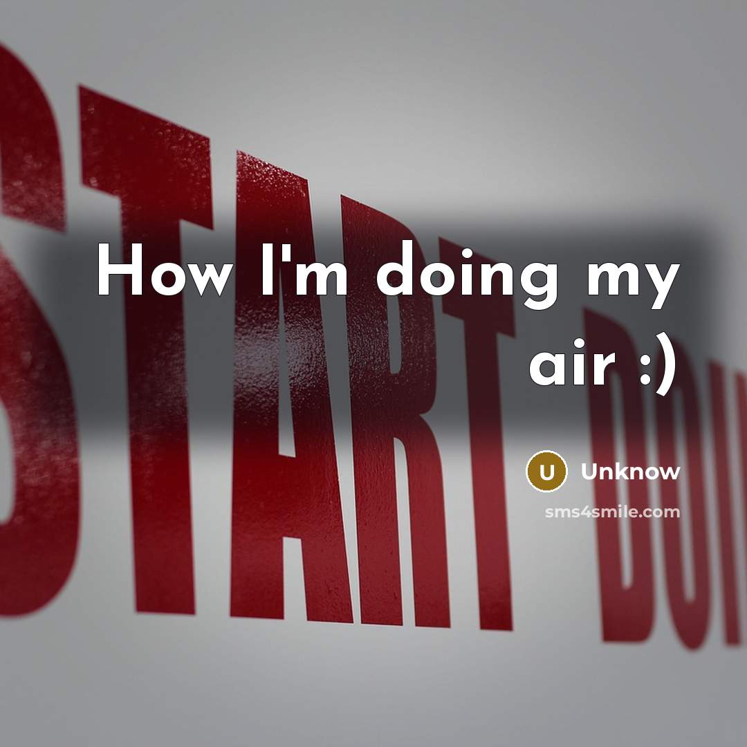 “How I'm doing my air :)…” quote by Unknow