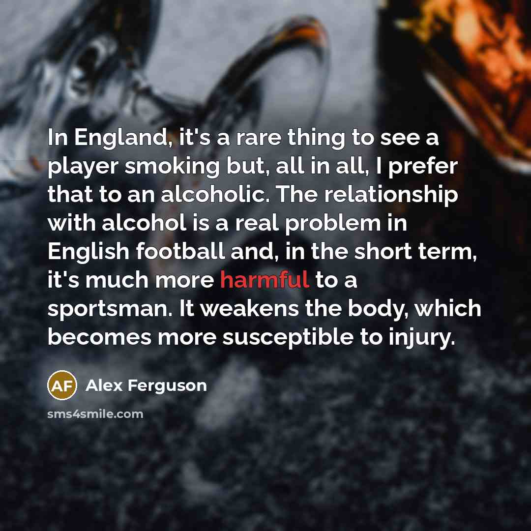 “In England, it's a rare thing to see a player…” quote by Alex Ferguson
