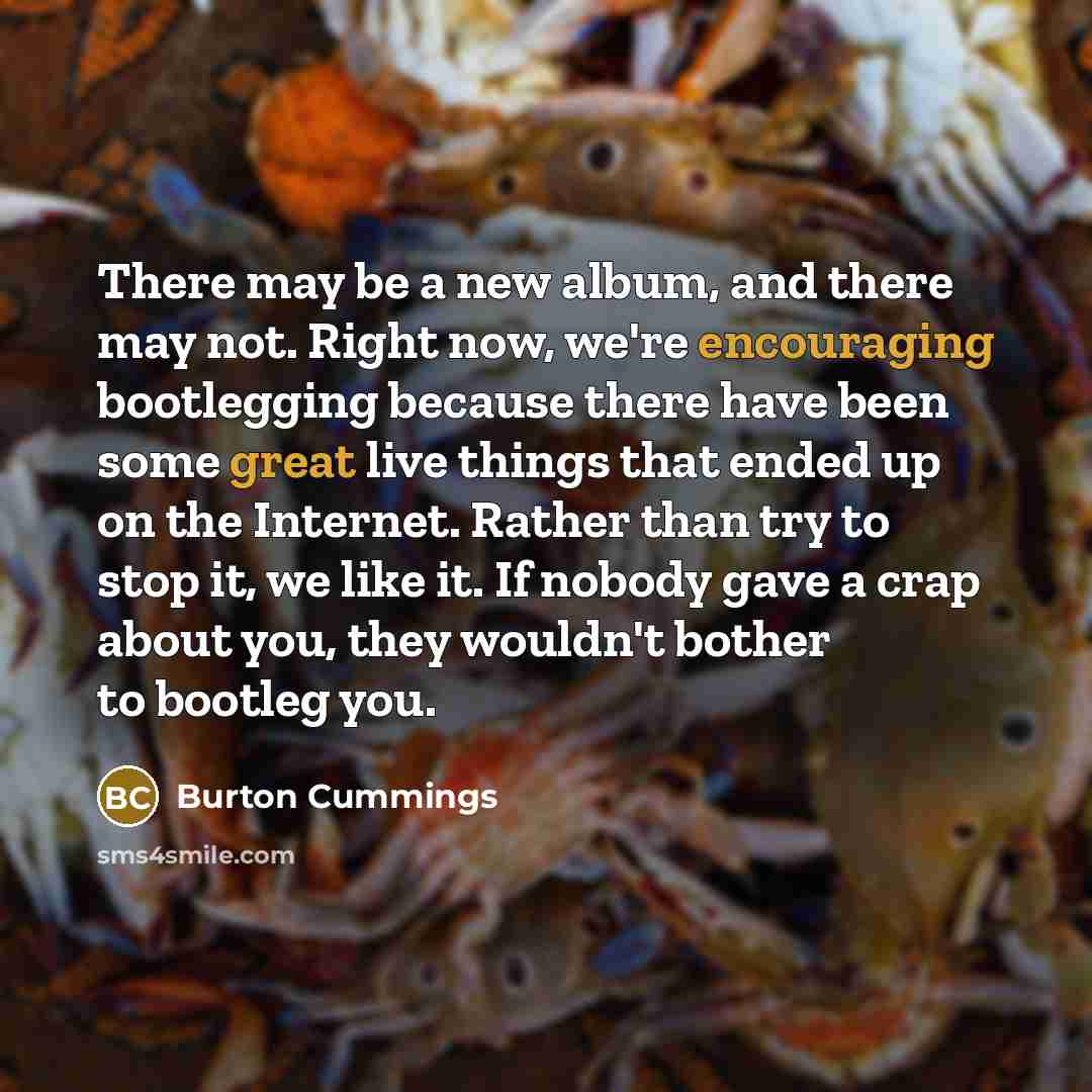 “There may be a new album, and there may not.…” quote by Burton Cummings