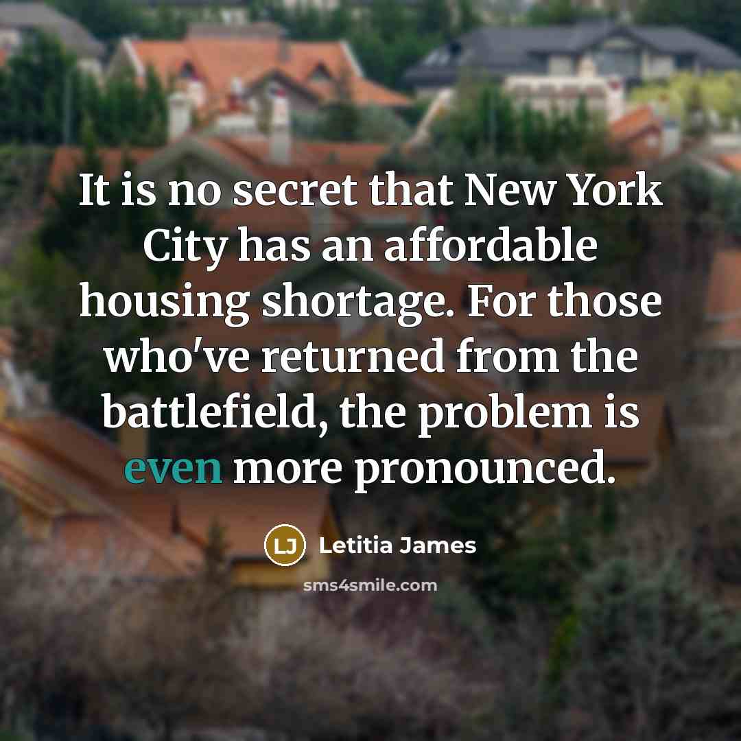 “It is no secret that New York City has an…” quote by Letitia James