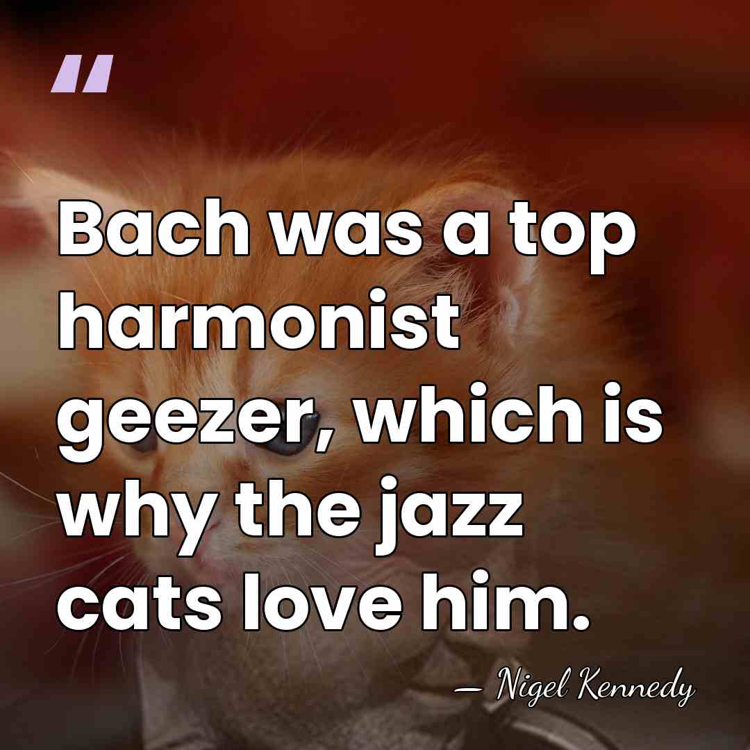 Bach was a top harmonist geezer, which is why the jazz cats&hellip; - Nigel Kennedy