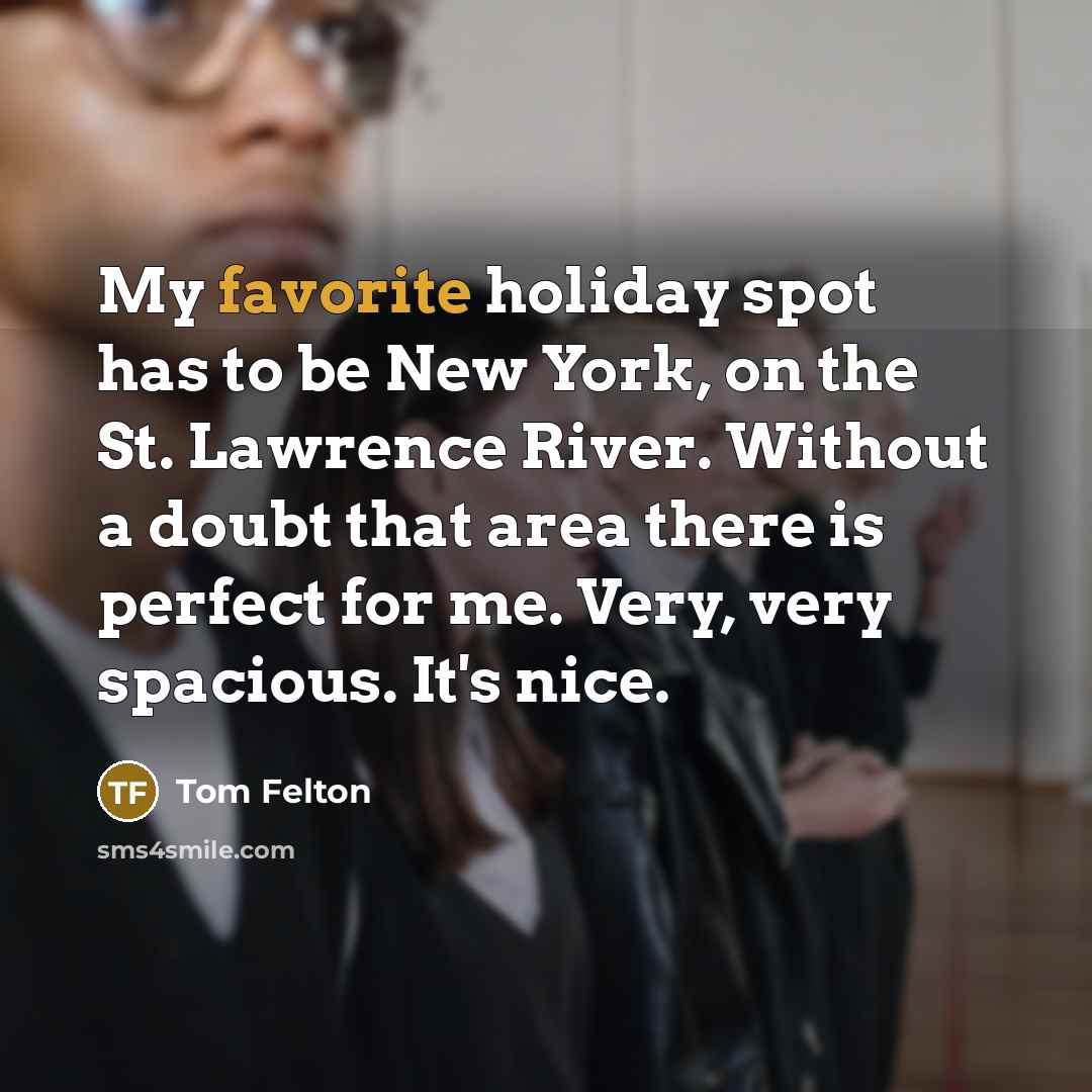 “My favorite holiday spot has to be New York, on…” quote by Tom Felton