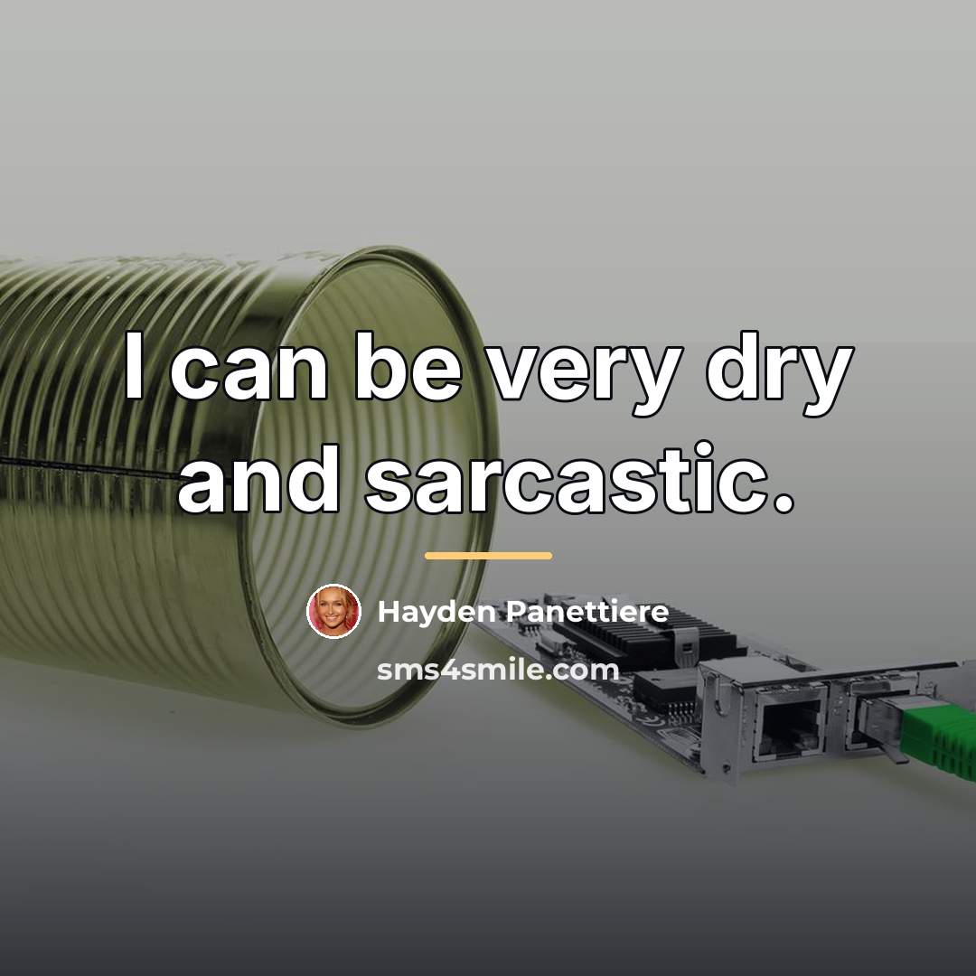 “I can be very dry and sarcastic.…” quote by Hayden Panettiere