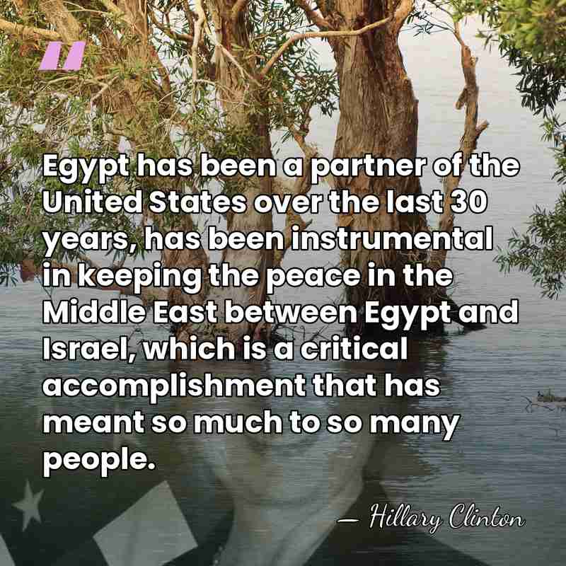 Egypt has been a partner of the United States over the last&hellip; - Hillary Clinton