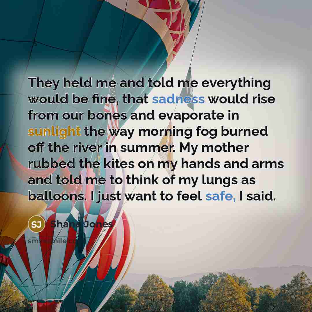 “They held me and told me everything would be fine,…” quote by Shane Jones