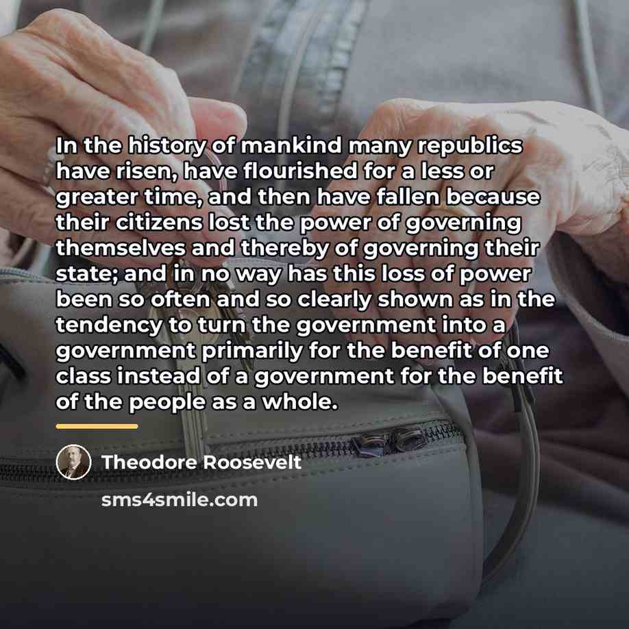 “In the history of mankind many republics have risen, have…” quote by Theodore Roosevelt