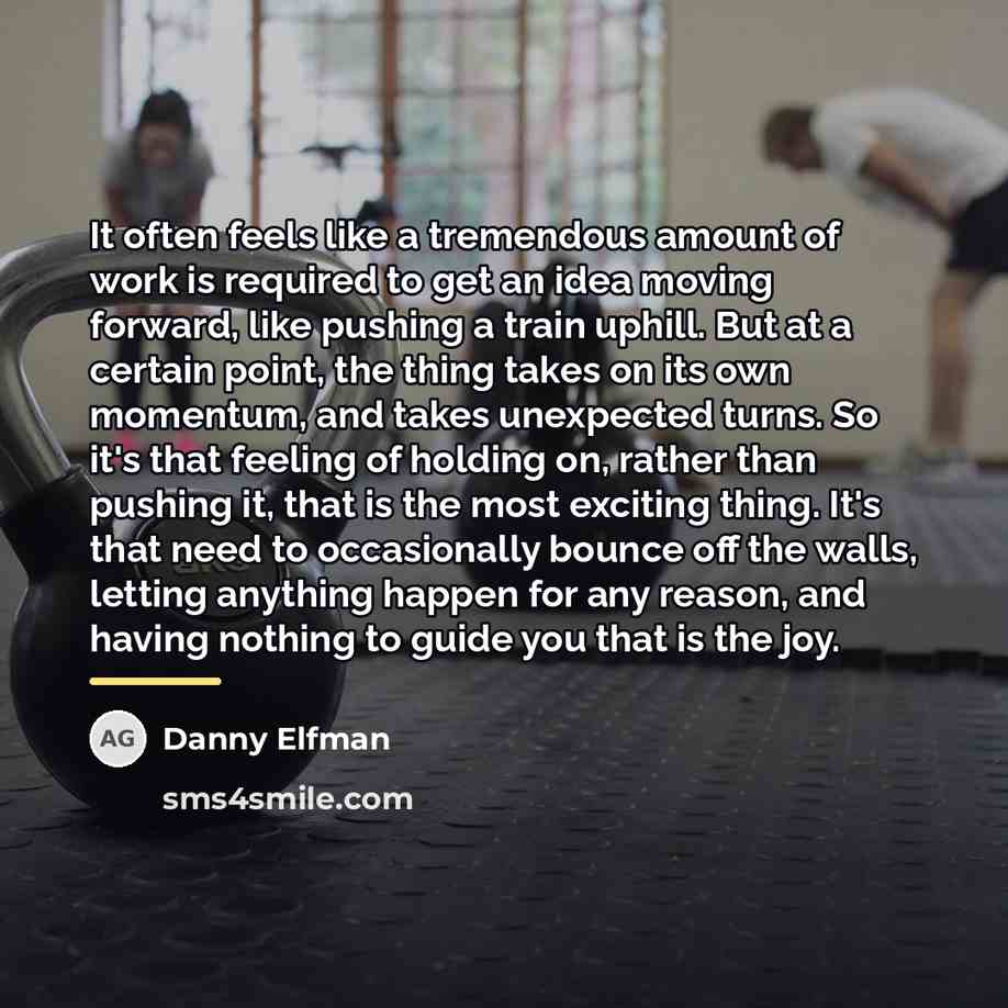 “It often feels like a tremendous amount of work is…” quote by Danny Elfman