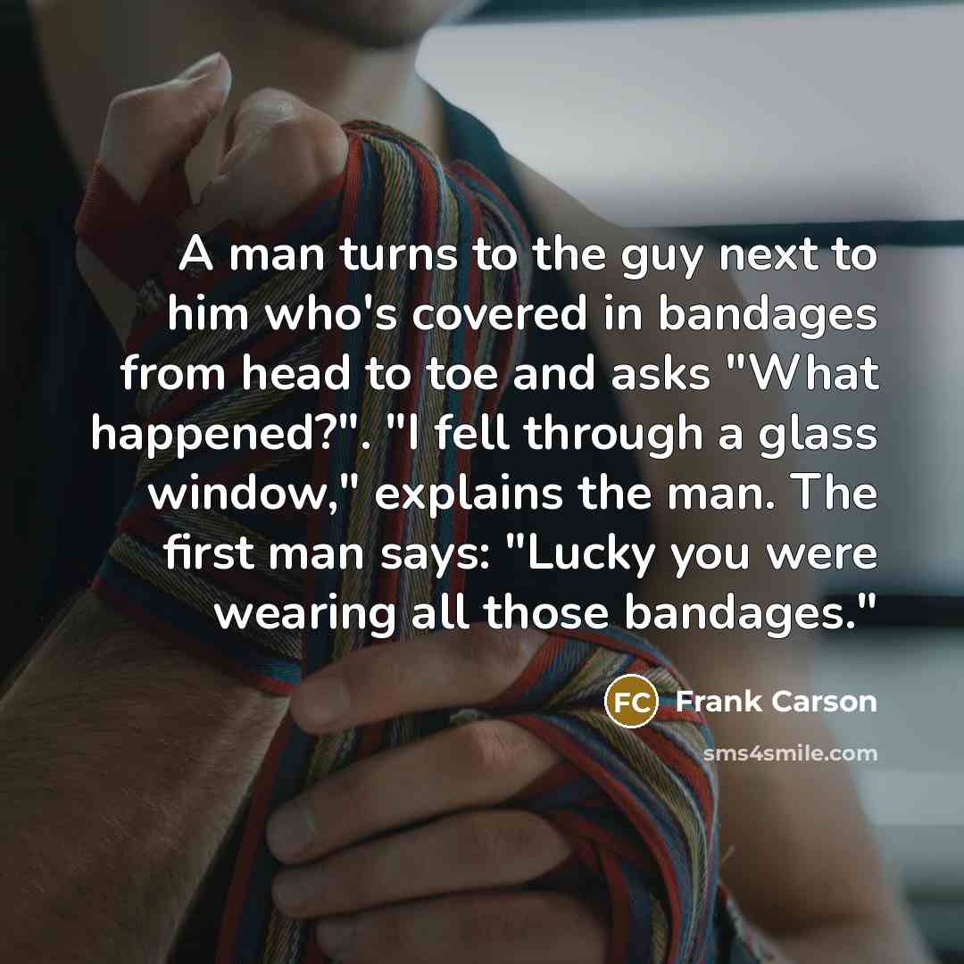 “A man turns to the guy next to him who's…” quote by Frank Carson