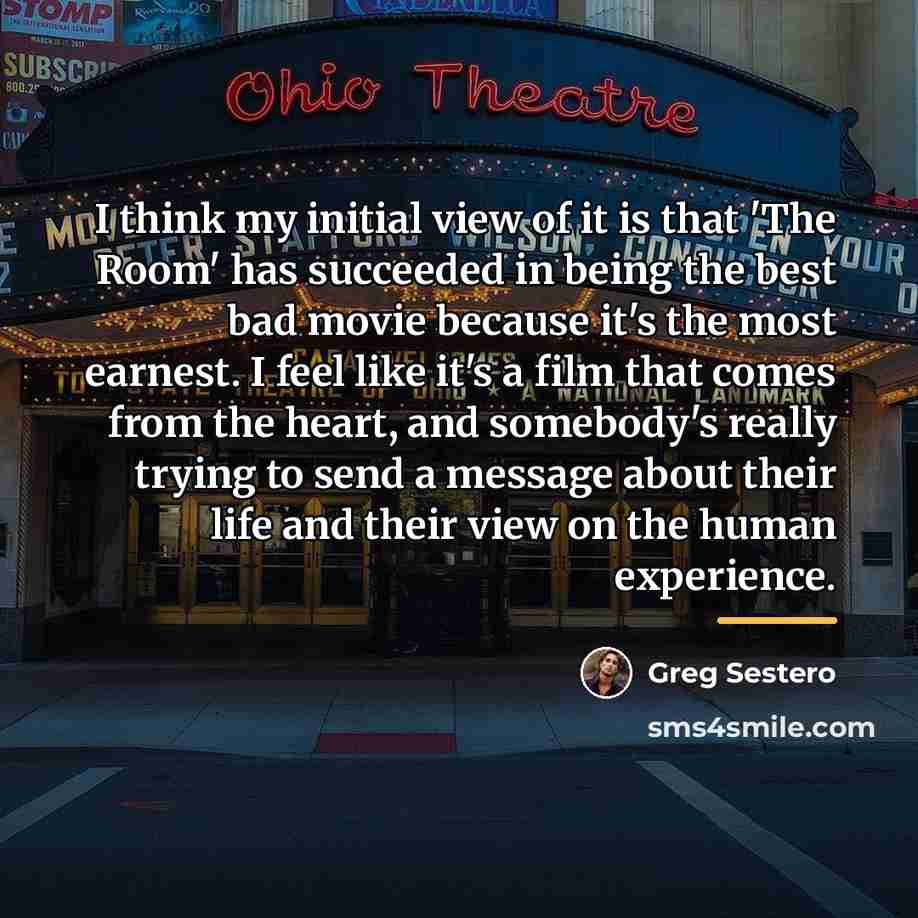 “I think my initial view of it is that 'The…” quote by Greg Sestero