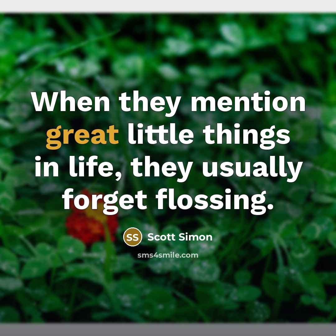 “When they mention great little things in life, they usually…” quote by Scott Simon