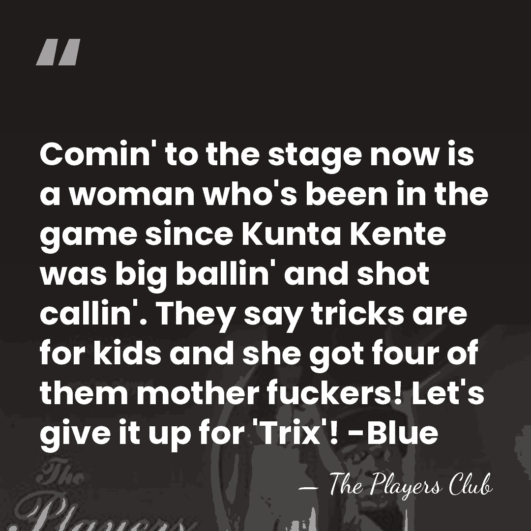 Comin' to the stage now is a woman who's been in the&hellip; - The Players Club