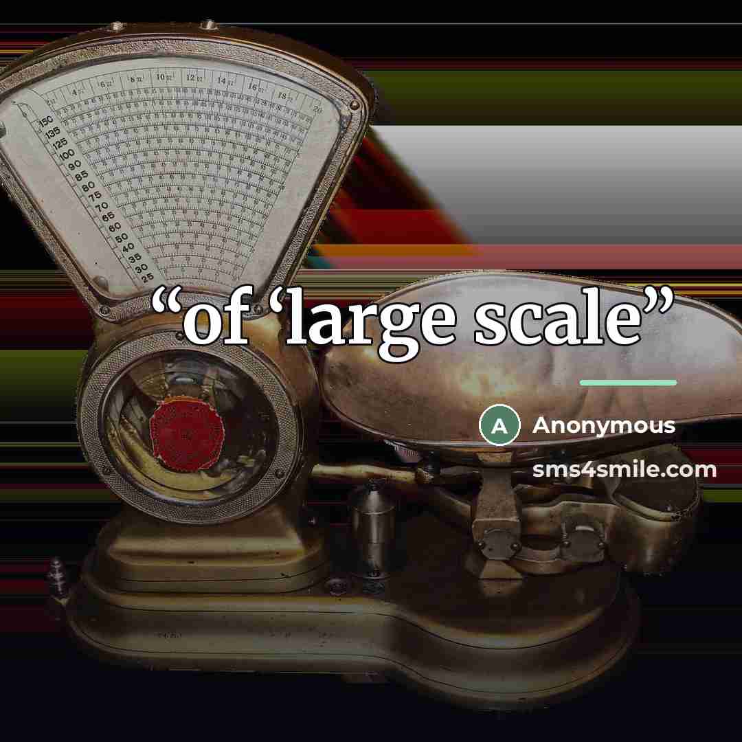 “of ‘large scale” quote by Anonymous