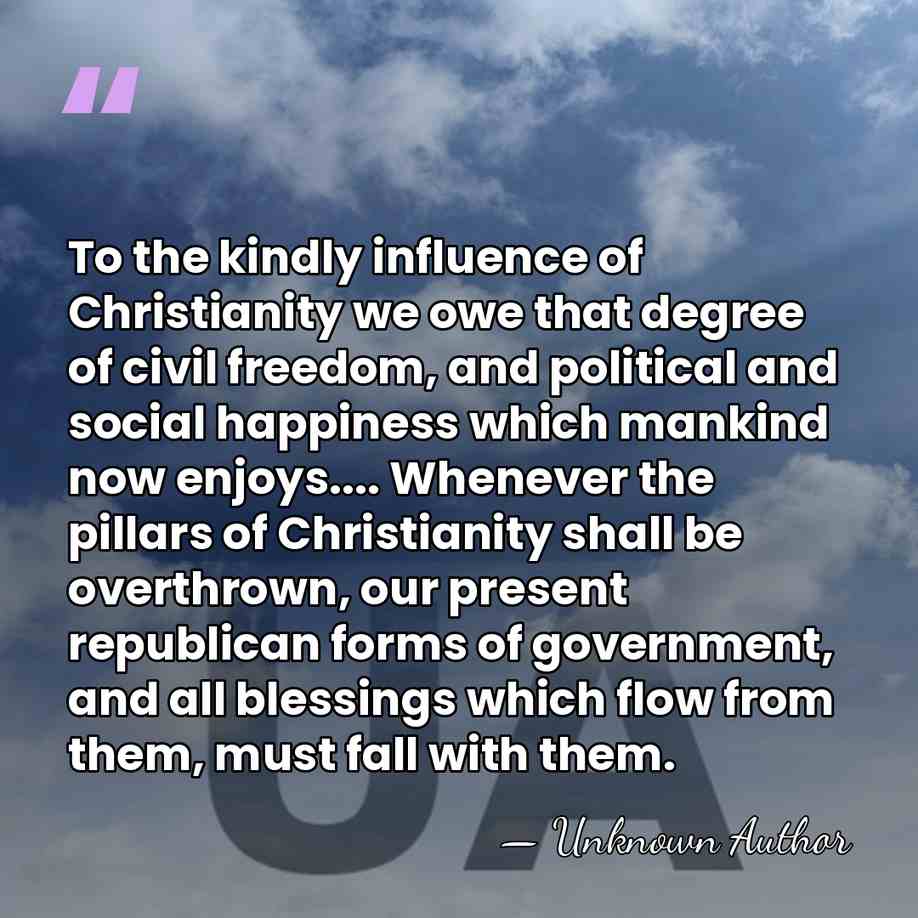 To the kindly influence of Christianity we owe that degree of civil&hellip; - Jedidiah Morse