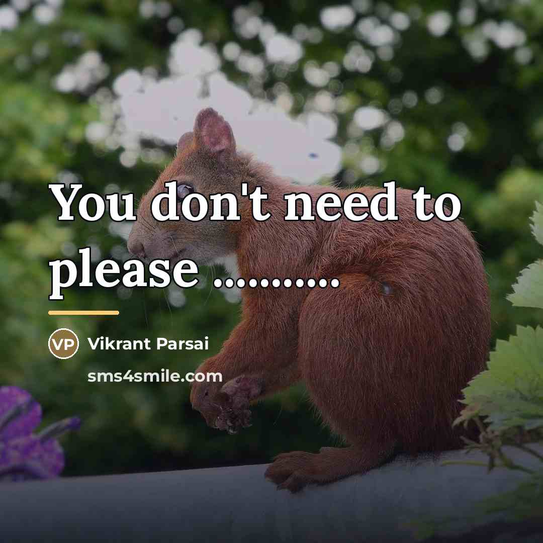 “You don't need to please ...........…” quote by Vikrant Parsai