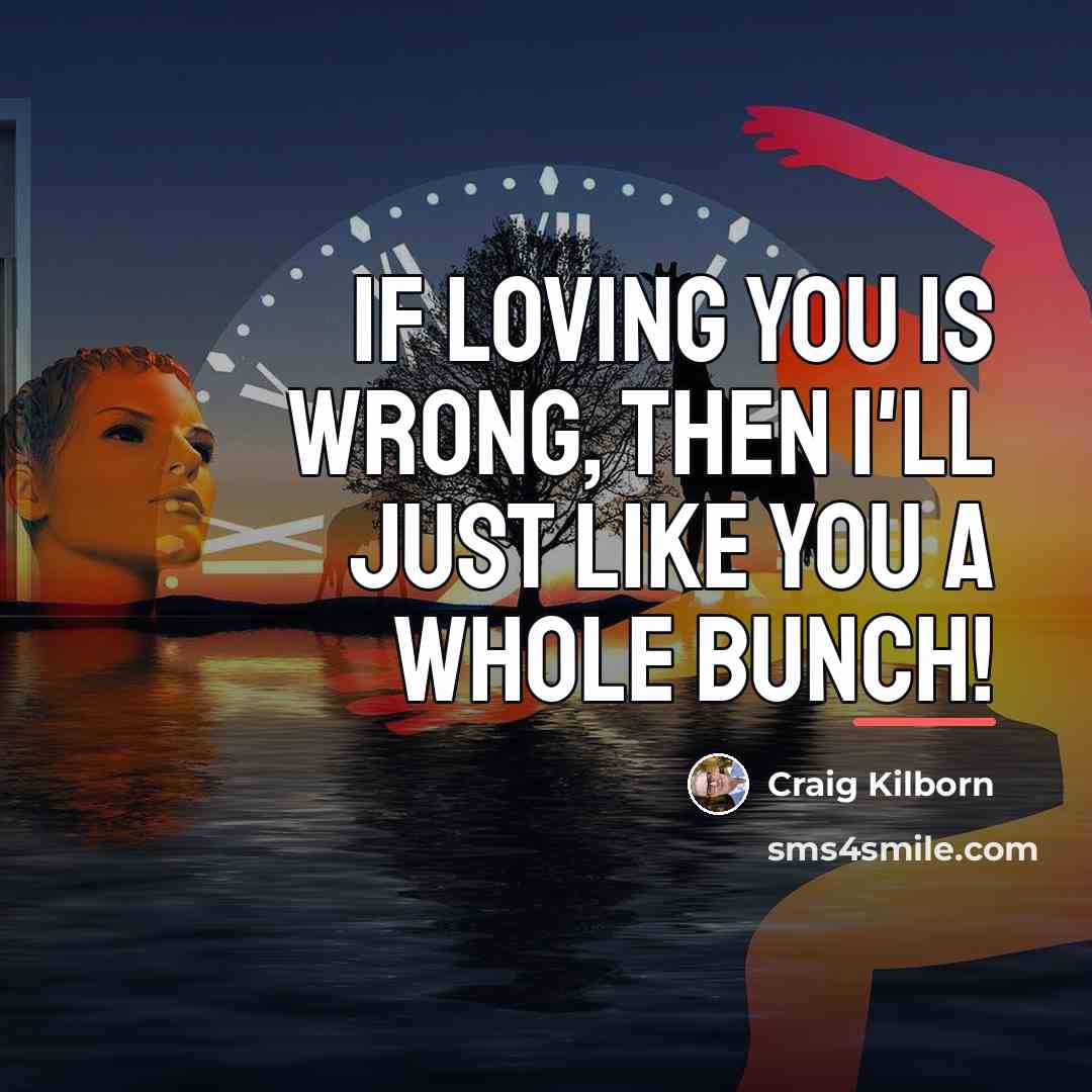 “If loving you is wrong, then I'll just like you…” quote by Craig Kilborn