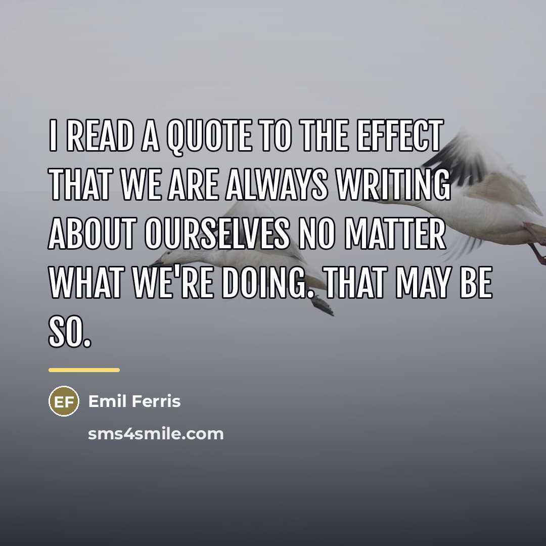 “I read a quote to the effect that we are…” quote by Emil Ferris