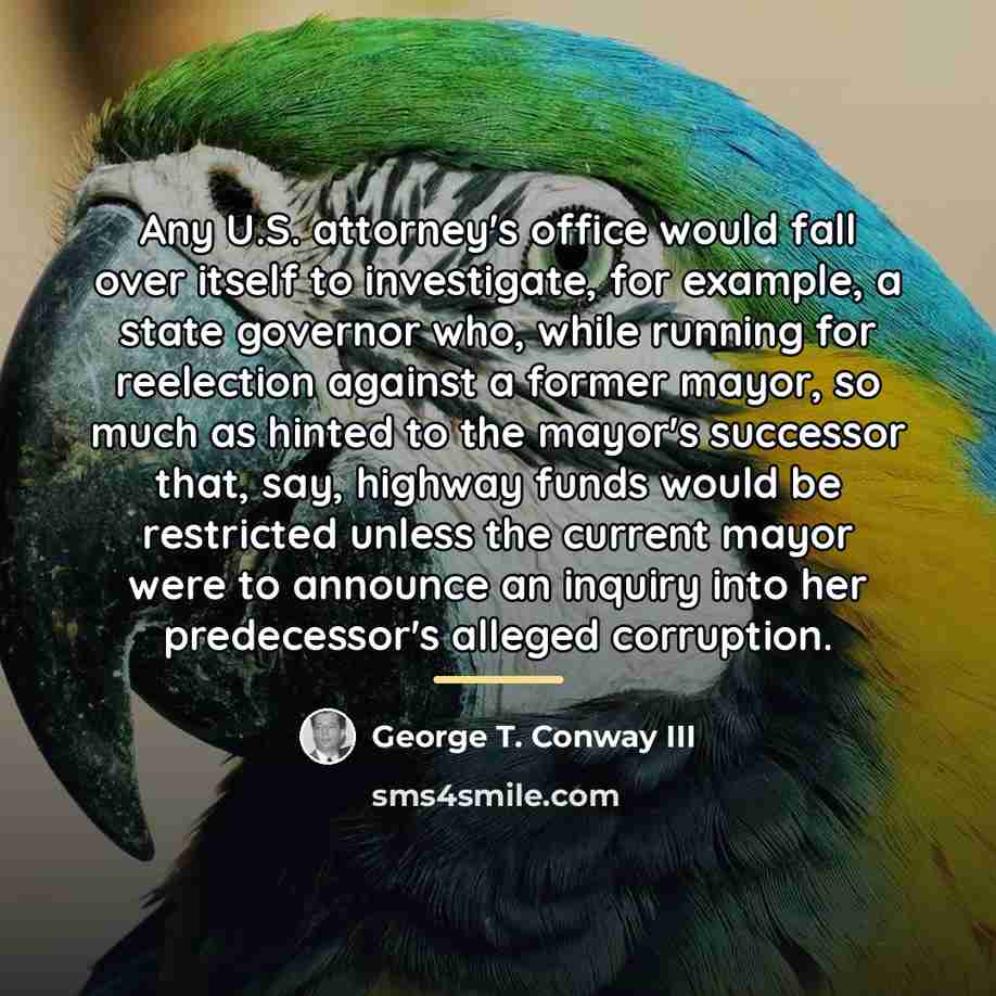 “Any U.S. attorney's office would fall over itself to investigate,…” quote by George T. Conway III