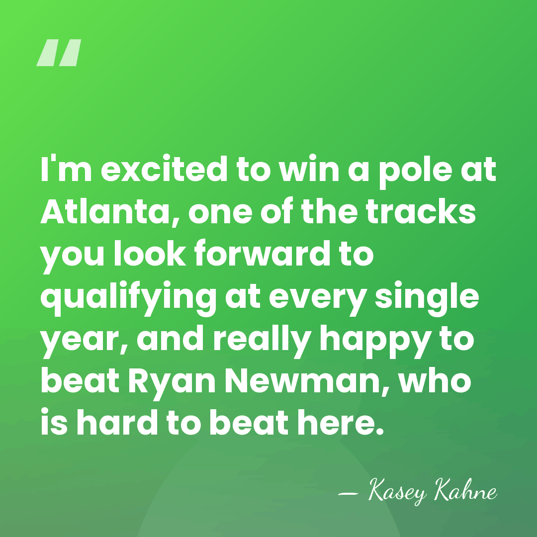 I'm excited to win a pole at Atlanta, one of the tracks&hellip; - Kasey Kahne
