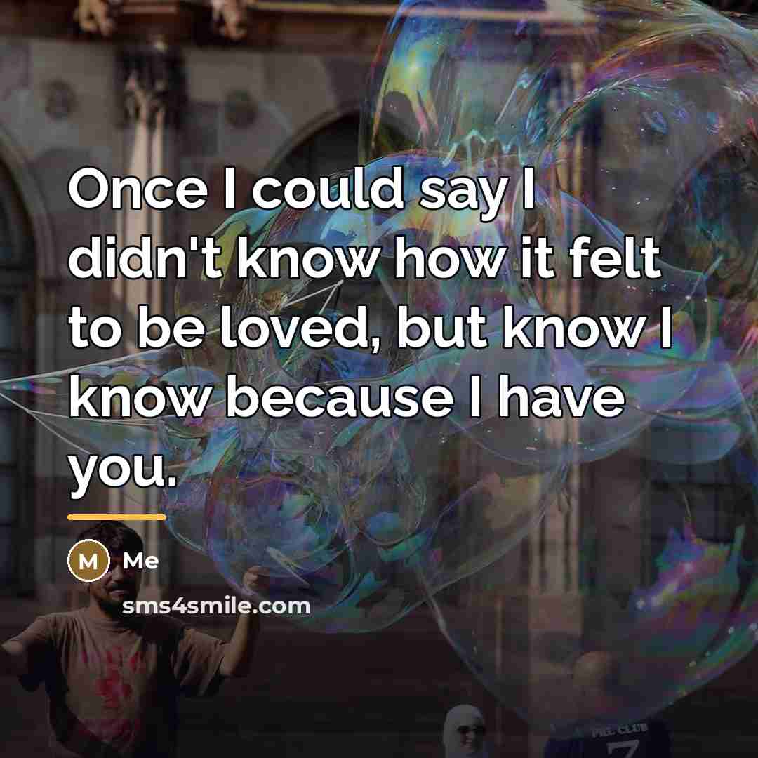 “Once I could say I didn't know how it felt…” quote by Me