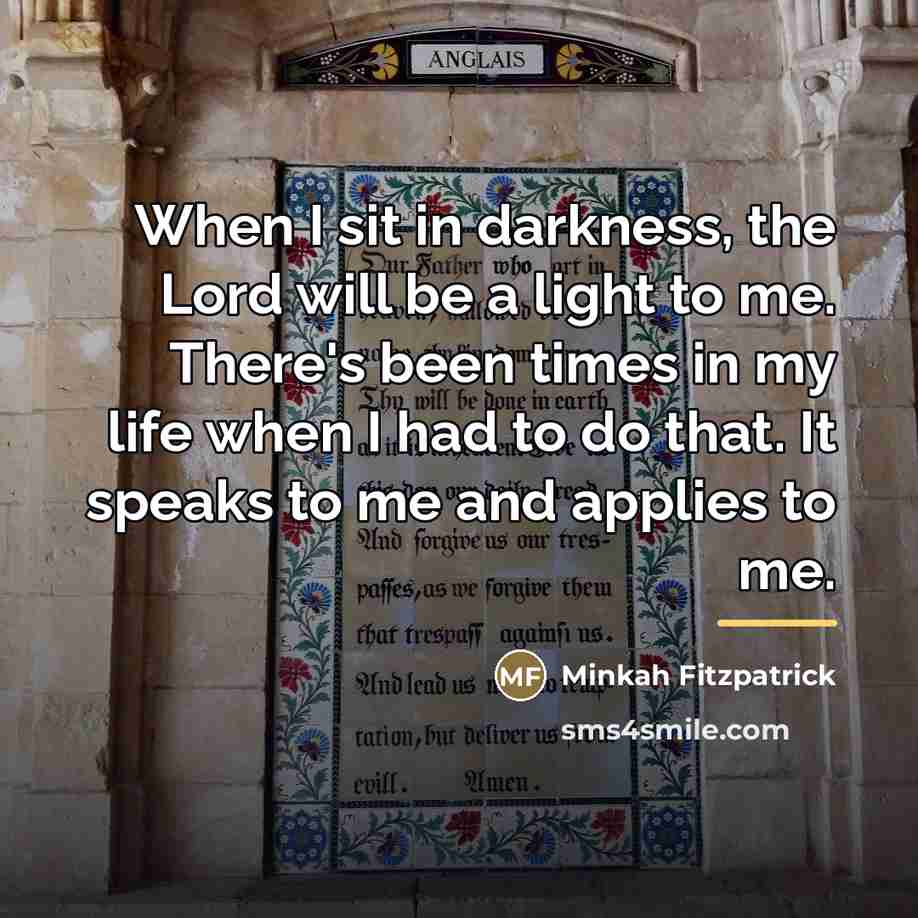 “When I sit in darkness, the Lord will be a…” quote by Minkah Fitzpatrick
