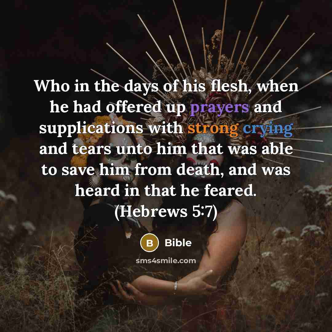 “Who in the days of his flesh, when he had…” quote by Bible