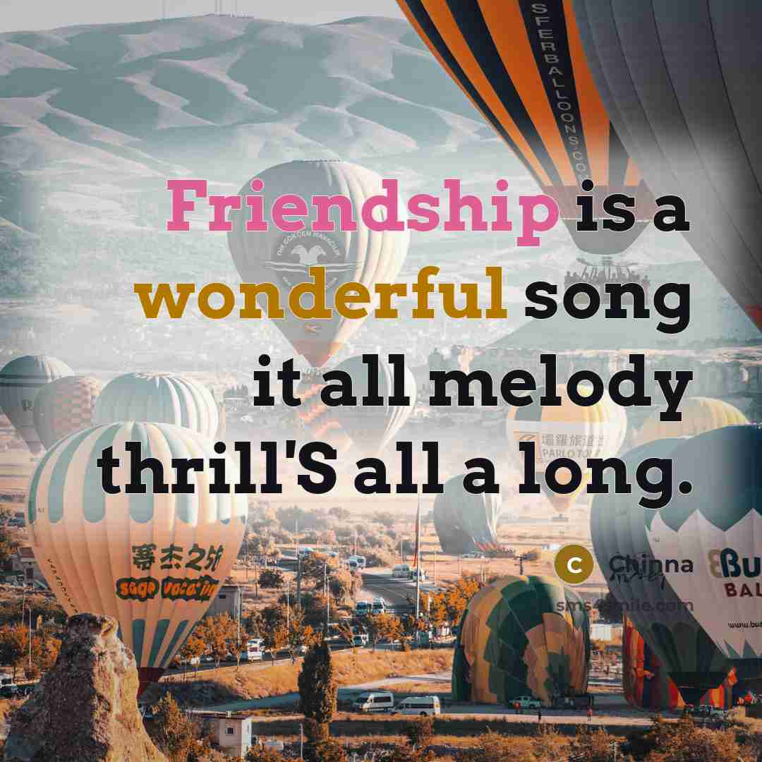 “Friendship is a wonderful song it all melody thrill'S all…” quote by Chinna