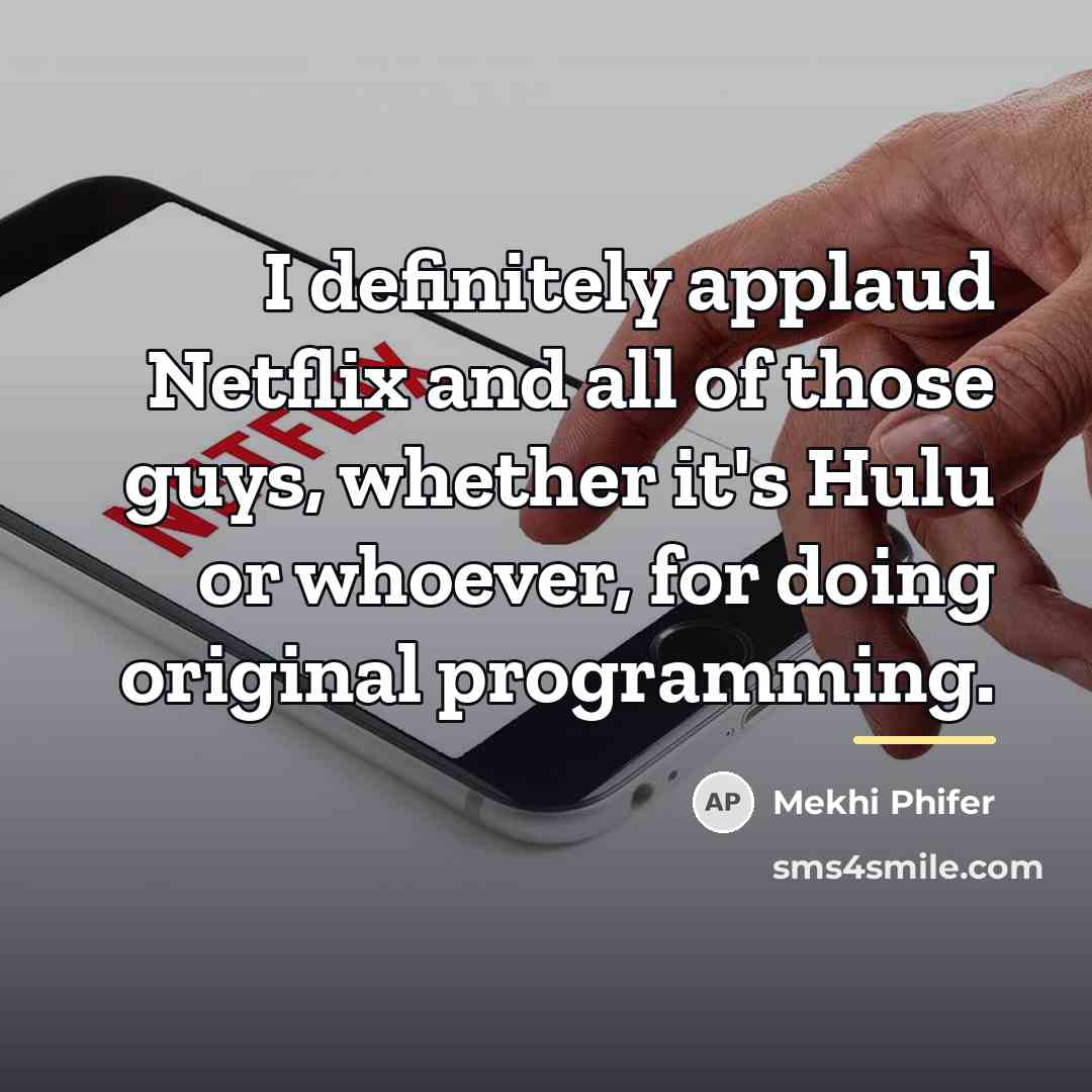 “I definitely applaud Netflix and all of those guys, whether…” quote by Mekhi Phifer