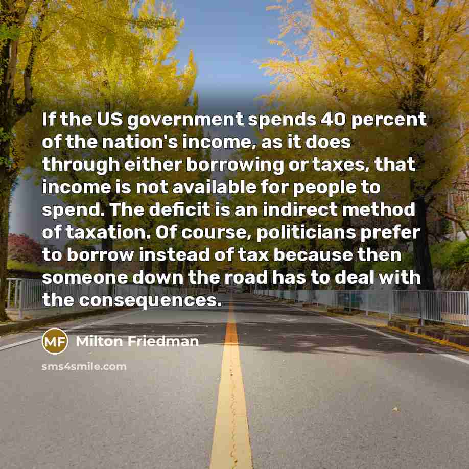 “If the US government spends 40 percent of the nation's…” quote by Milton Friedman