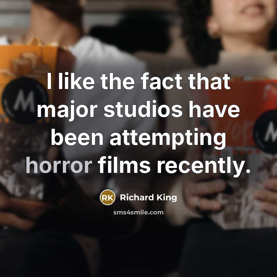 “I like the fact that major studios have been attempting…” quote by Richard King