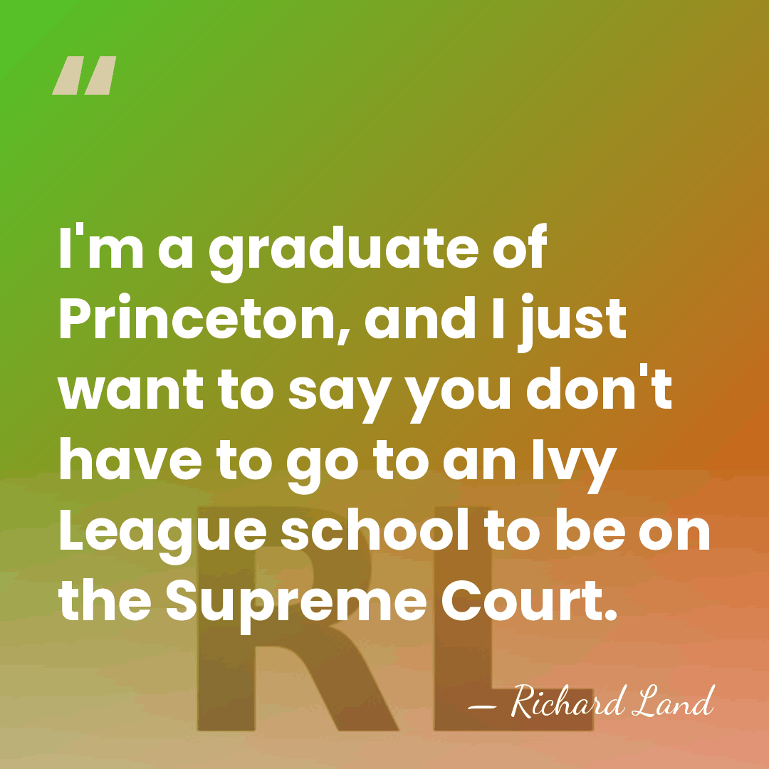 I'm a graduate of Princeton, and I just want to say you&hellip; - Richard Land