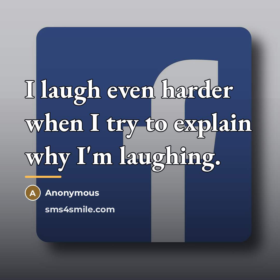 “I laugh even harder when I try to explain why…” quote by Anonymous