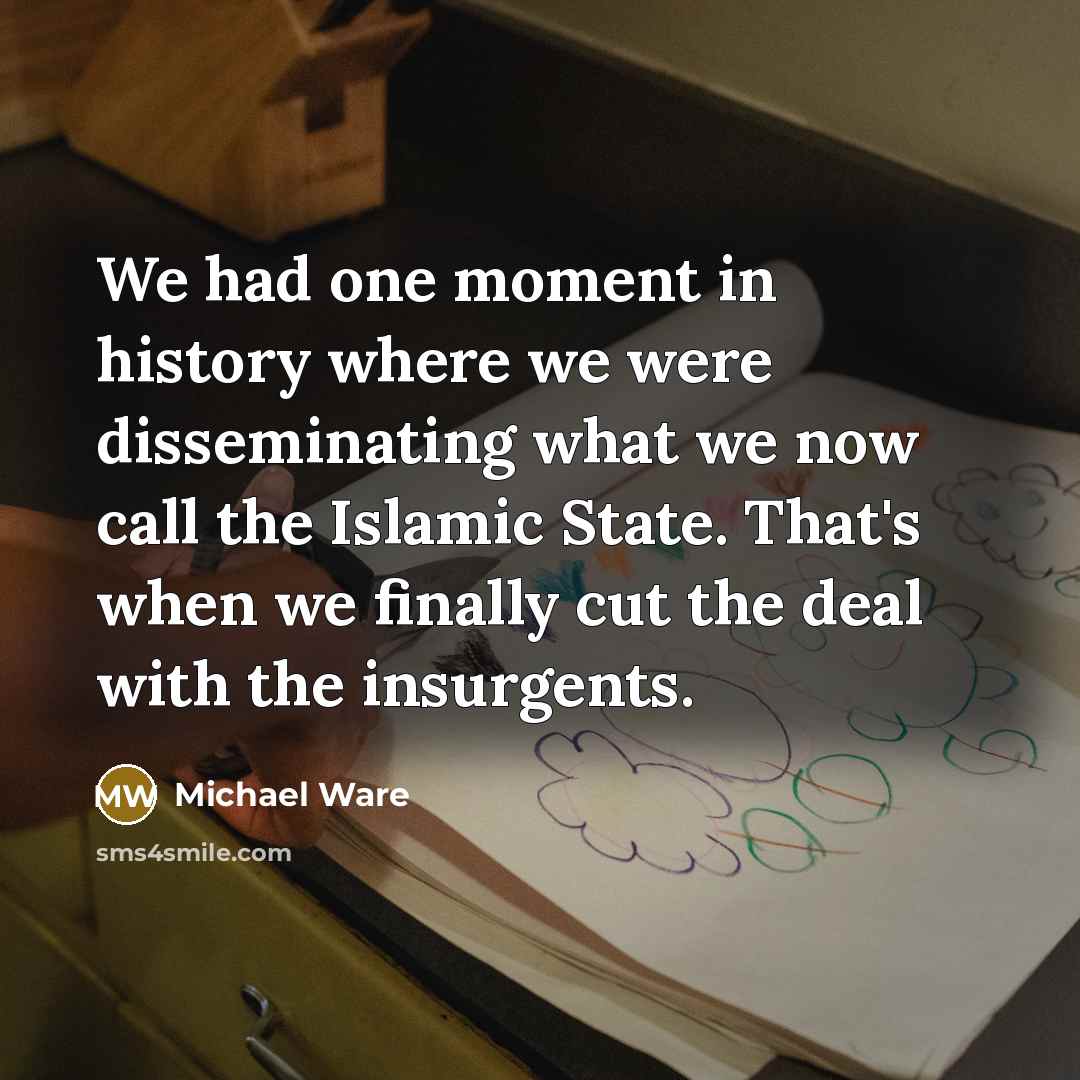 “We had one moment in history where we were disseminating…” quote by Michael Ware