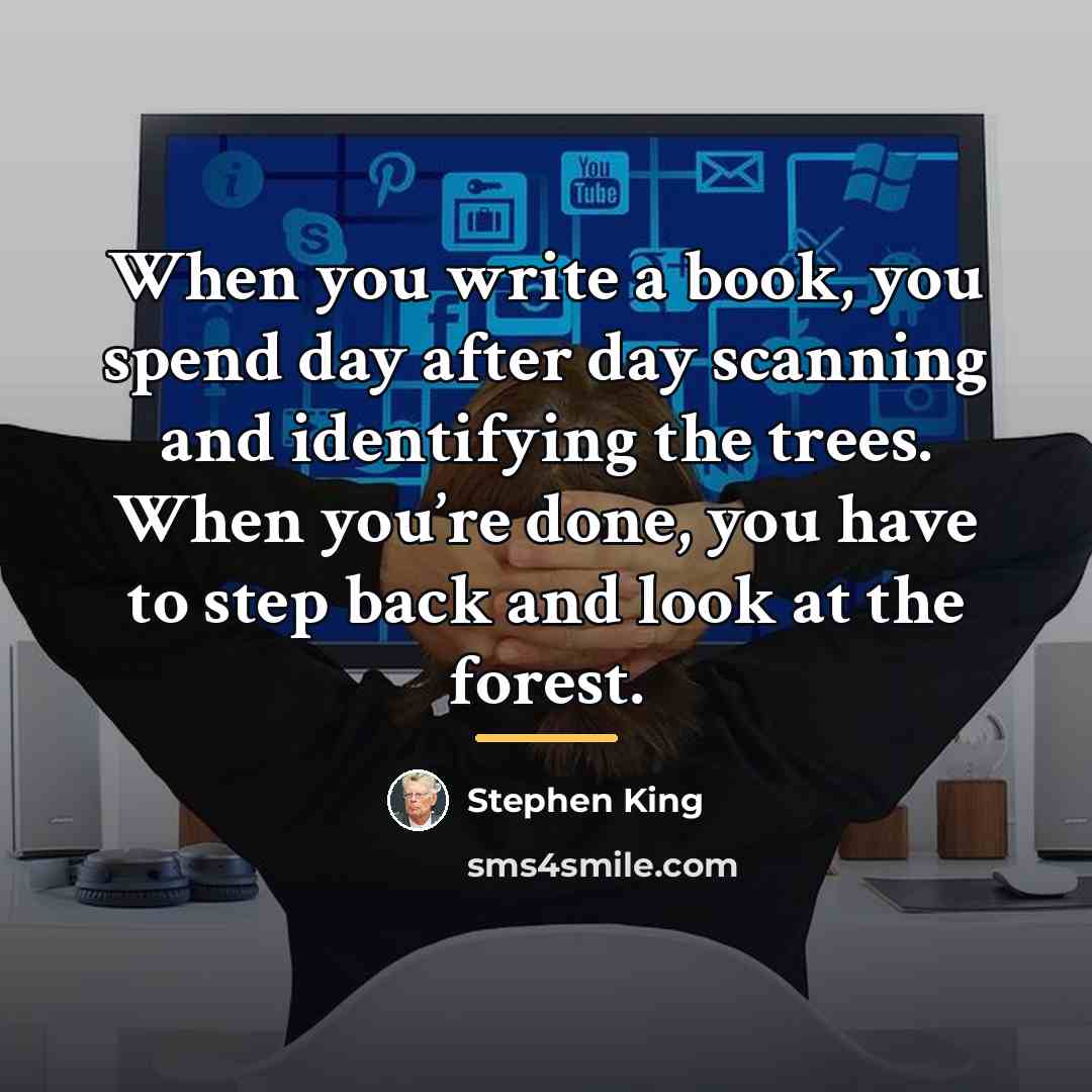 “When you write a book, you spend day after day…” quote by Stephen King