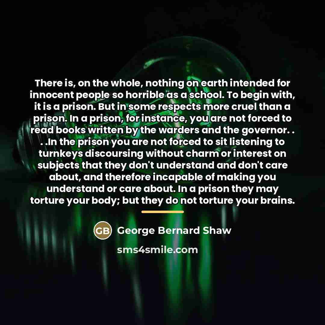 “There is, on the whole, nothing on earth intended for…” quote by George Bernard Shaw