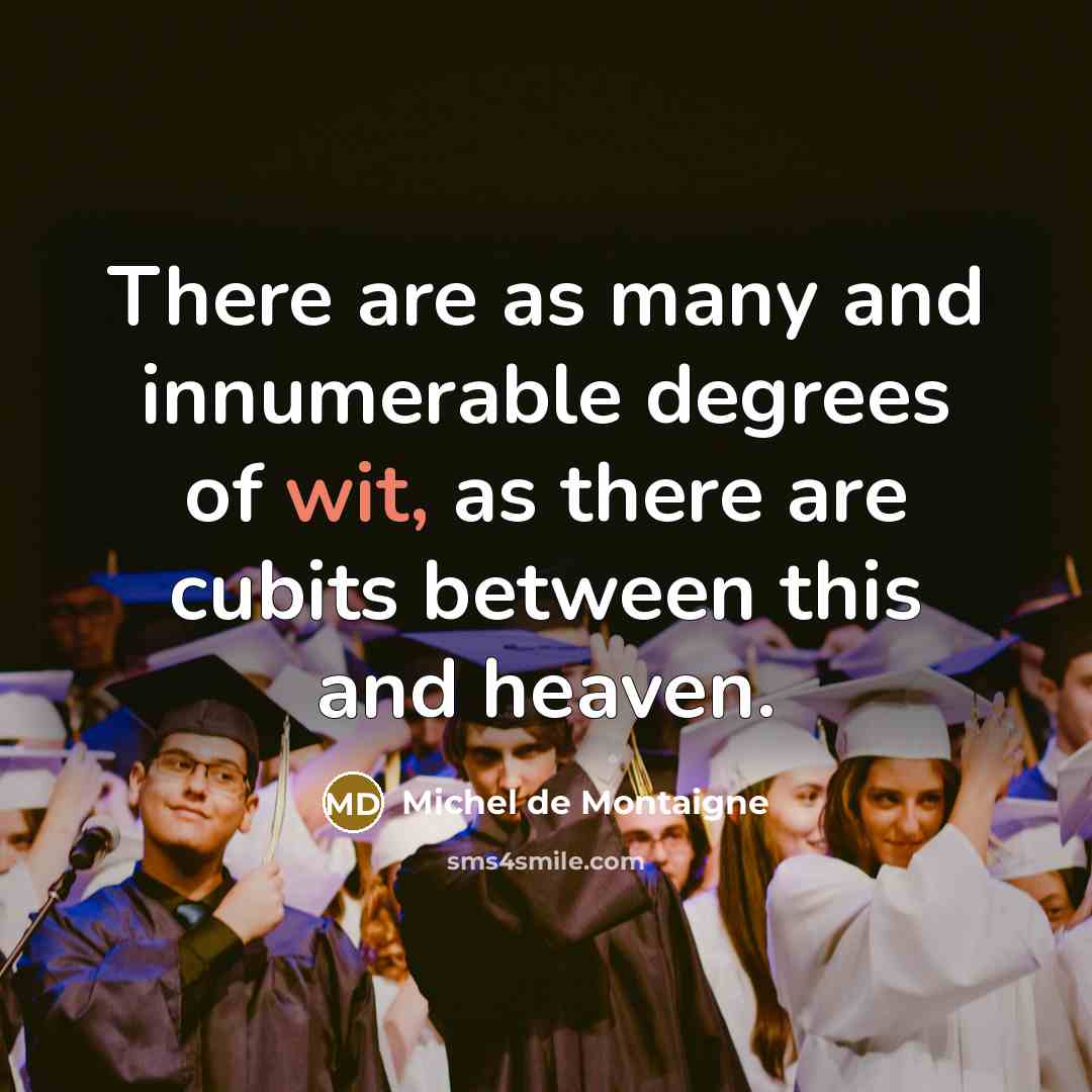 “There are as many and innumerable degrees of wit, as…” quote by Michel de Montaigne