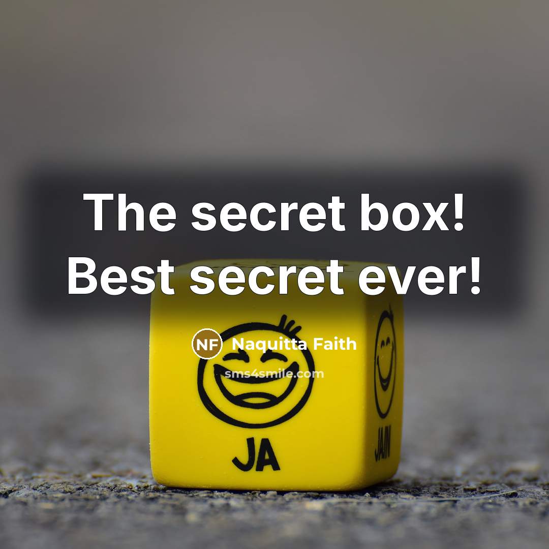 “The secret box! Best secret ever!…” quote by Naquitta Faith