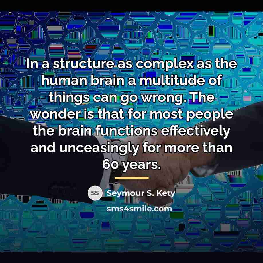 “In a structure as complex as the human brain a…” quote by Seymour S. Kety