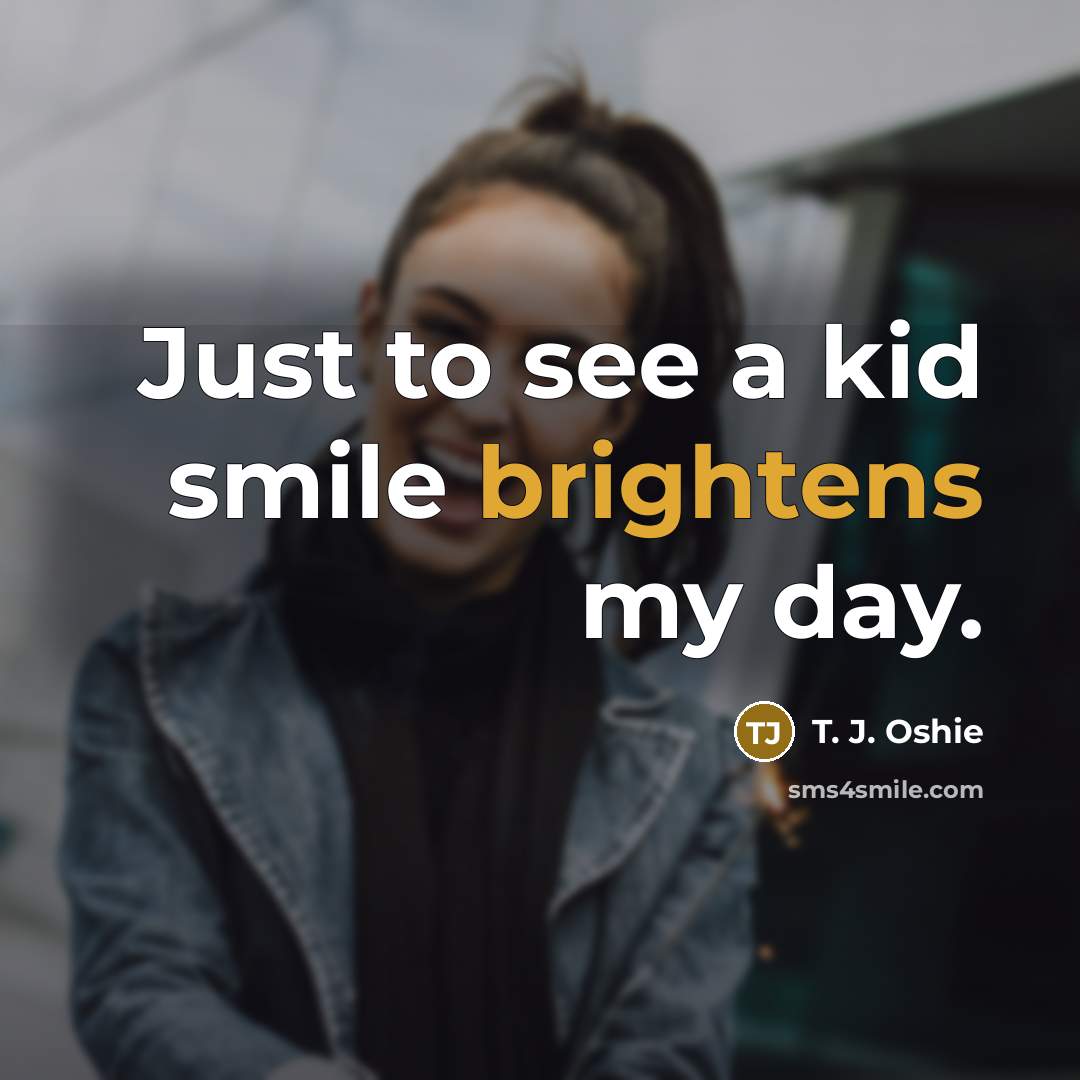“Just to see a kid smile brightens my day.” quote by T. J. Oshie