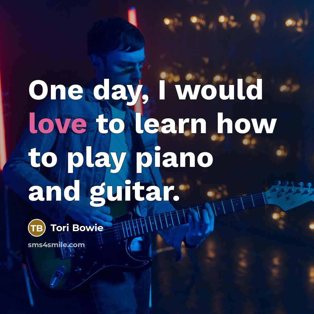 “One day, I would love to learn how to play…” quote by Tori Bowie