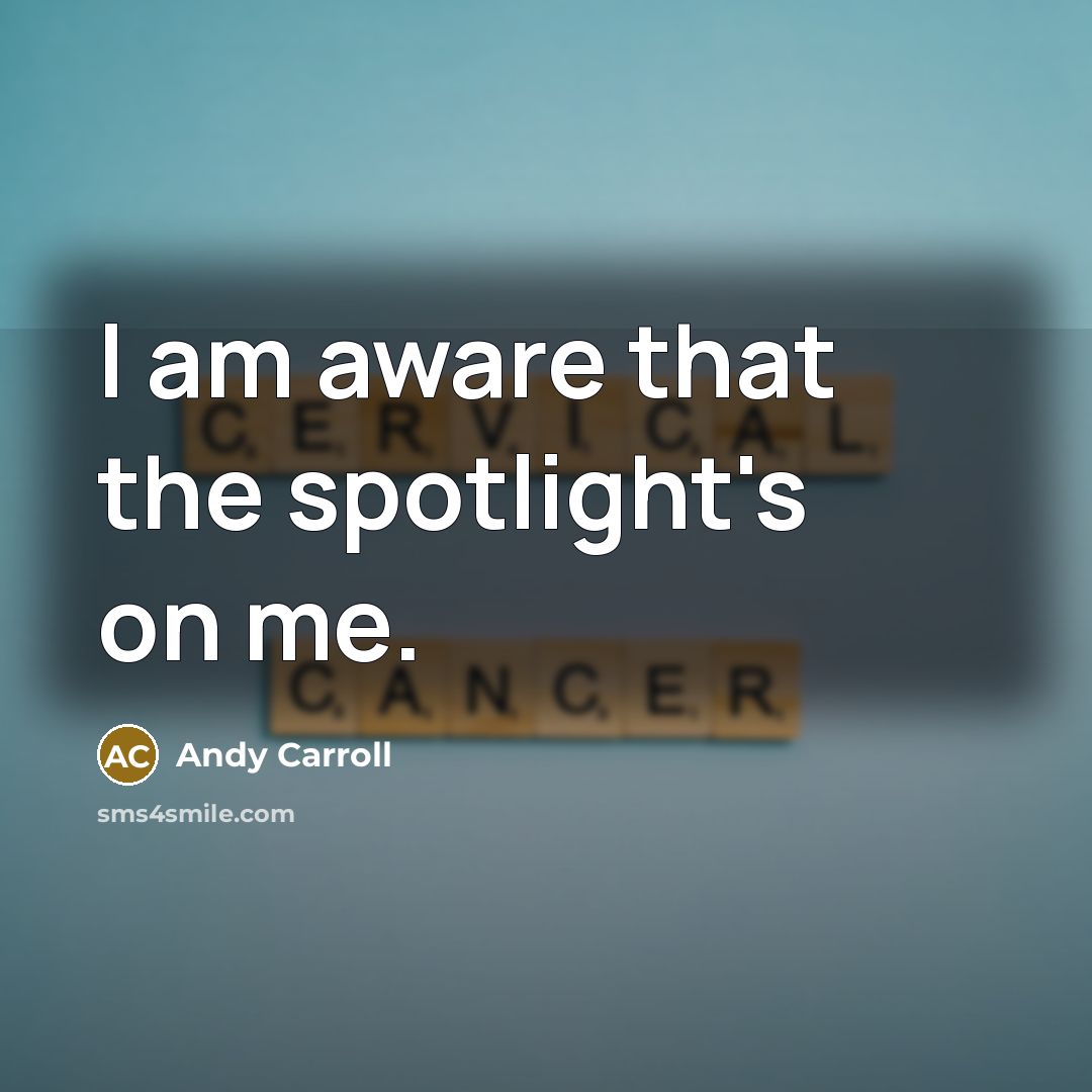 “I am aware that the spotlight's on me.…” quote by Andy Carroll